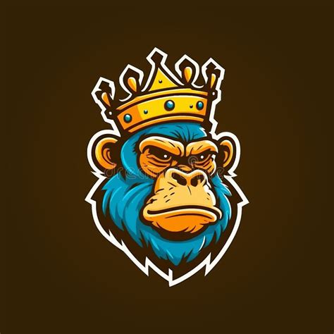 King Gorilla Esports Mascot Designs Gaming Logo Illustration Stock