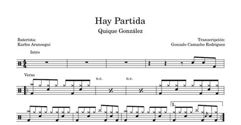 Partitura de Batería | El Mundo Extraño - Él Mató a un Policía Motorizado