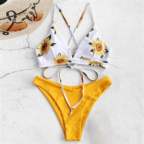 IDALL Bikini Sets Bathing Suit Women Two Piece Push Up Tankini Sets