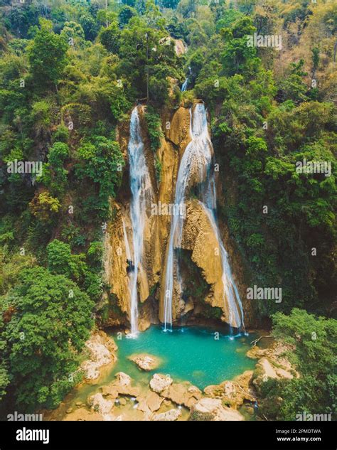 Waterfall In Myanmar Stock Photo Alamy