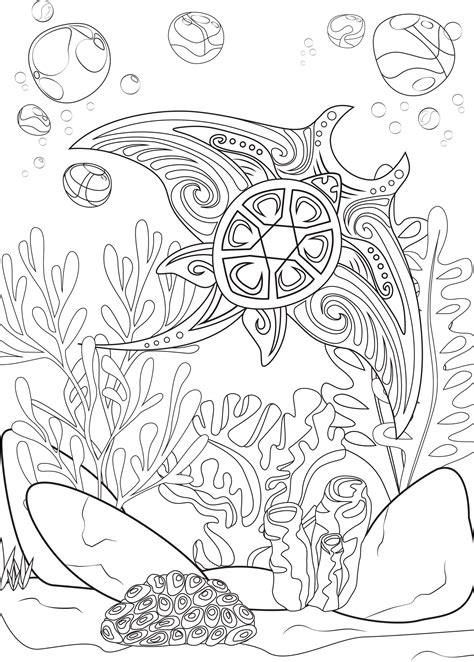 Raie Coloriage Manta Ray Dessin Coloring Pages Imprimer Colouring