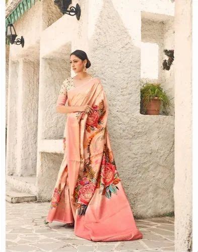 Dhanvi Clothing Party Wear Soft Weaving Silk Saree M With Blouse