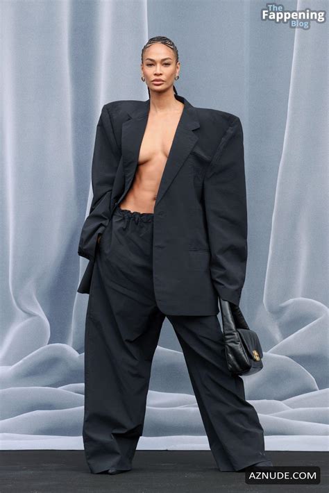 Joan Smalls Sexy And Nude Shows Off Her Hot Tits At Balenciaga Show In Paris Aznude