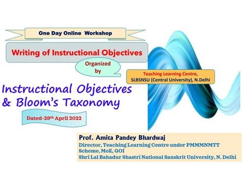 Writing Instructional Objectives In Behavioural Terms Ppt