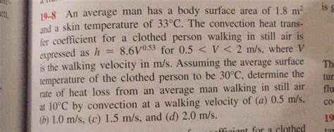 Solved Rle Ett An Average Man Has A Body Surface Area Chegg