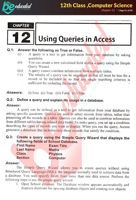 Chapter 12 Computer Science Ics Part 2 Notes Inter Part 2 Notes