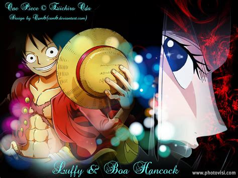 One Piece Wallpaper Luffy And Boa Hancock 3 By Camanime7794 On