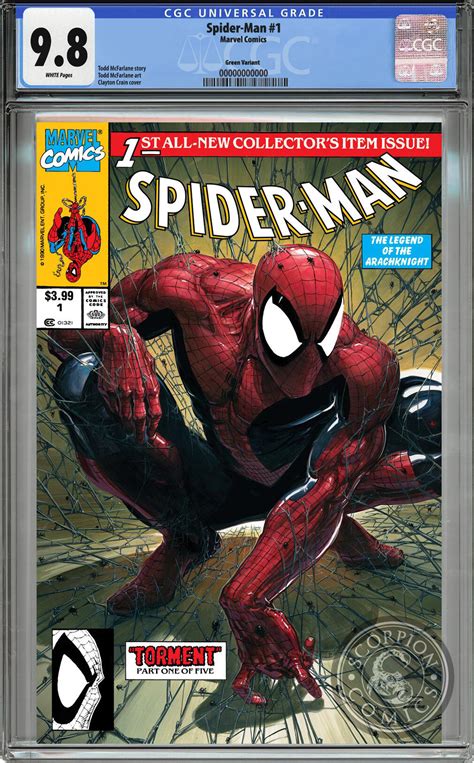 Spider Man Facsimile Clayton Crain Variant Cgc Scorpion Comics