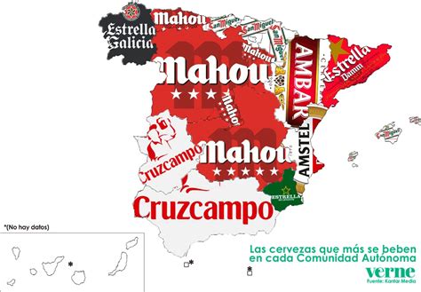 El mapa de España según las cervezas que hay en nuestra nevera Verne