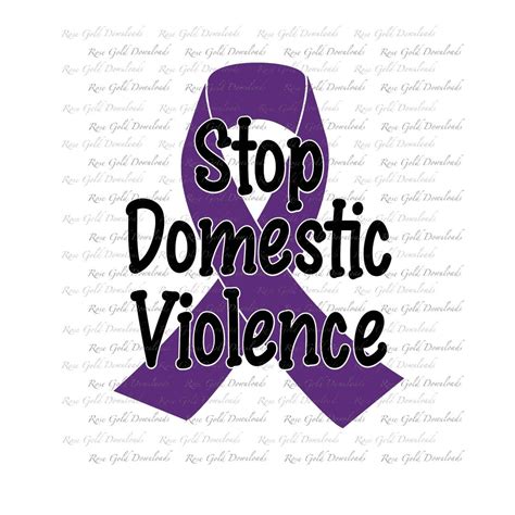 Domestic Violence Awareness Png Purple Ribbon Transparent Etsy