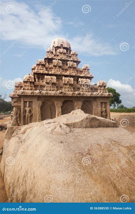 Ancient Pancha Rathas Temple At Mahabalipuram Stock Photo Image Of