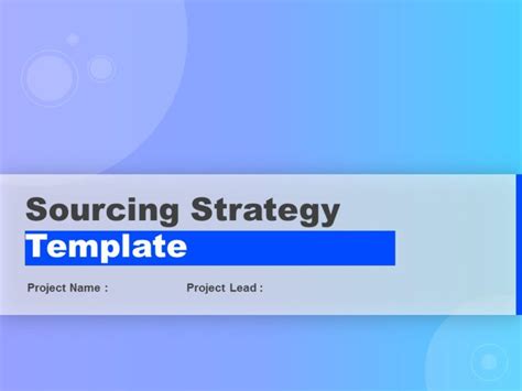 Sourcing Strategy Deck Powerpoint Template