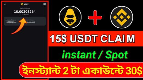 INSTANT 15 USDT Bybit Binance Exchange Offer Bitget Instant