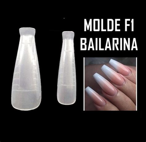 Moldes F1 Unhas Gel Polygel Square Almond Stiletto Bailarina MercadoLivre