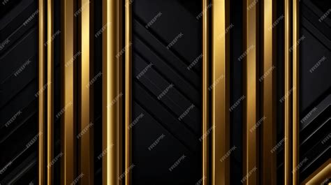 Premium AI Image | Abstract background with gold and black stripes Vector illustration Eps 10