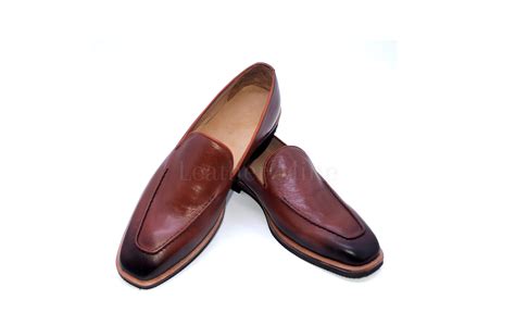 Leather Brown Patina Loafers Shoes Men S Handmade Formal Custom Shoes