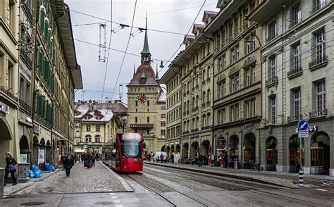 Trambahnen In Bern Spitalgasse Blick Zum K Figturm Toms Trams Flickr