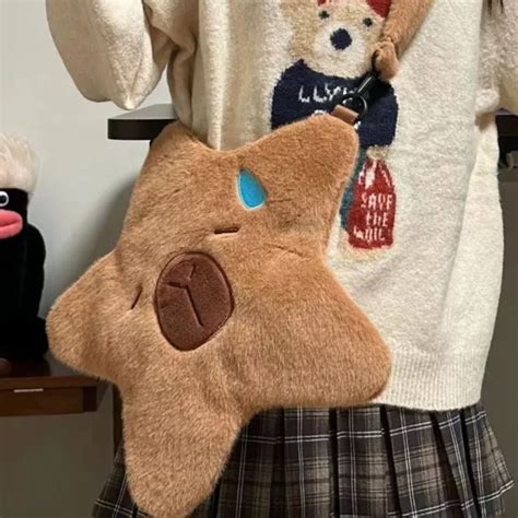 DESSIN ANIMÉ SAC à dos en peluche Capybara Mignon Sac fourre tout EUR