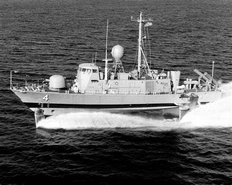 A Port Bow View Of The Patrol Combatants Missile Hydrofoil Uss Aguila