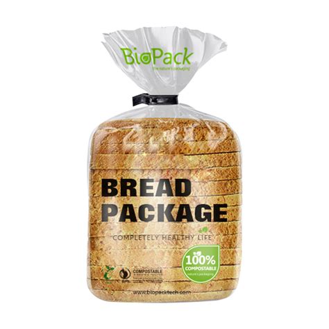 Recyclabe Compostable Bio Laminated Bread Packaging Bag Biopack