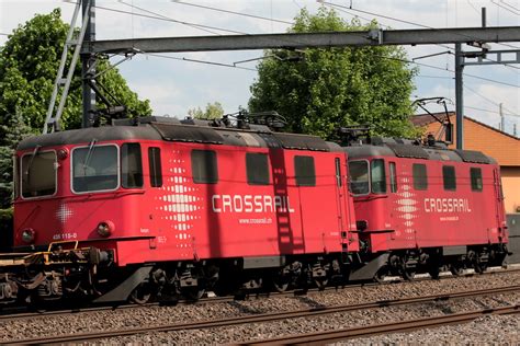 Güterzug mit Crossrail Lokomotive Re 4 4 436 111 9 mit T Flickr