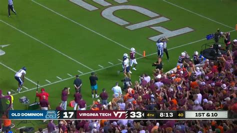 Old Dominion Monarchs Vs Virginia Tech Hokies Full Highlights Espn Video