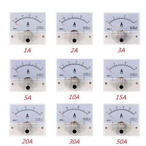 85L1 AC Panel Meter Analog Panel Ammeter Dial Current Gauge Pointer