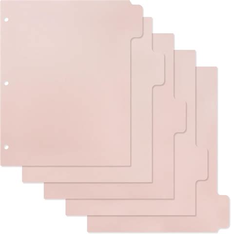 Amazon Koqye Binder Index Dividers Pink Plastic Dividers For 3