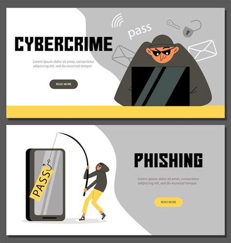 Premium Vector Cybercrime And Phishing Hacker Steals Personal Data On