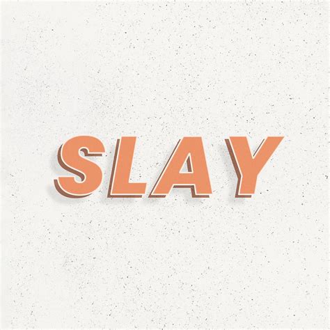 Retro Slay Word Bold Text Free Photo Rawpixel