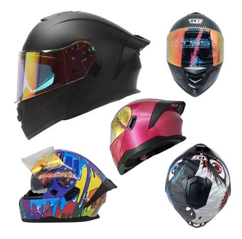 Casco Abatible Certificado Mica Night Vision Luz Led Ks1