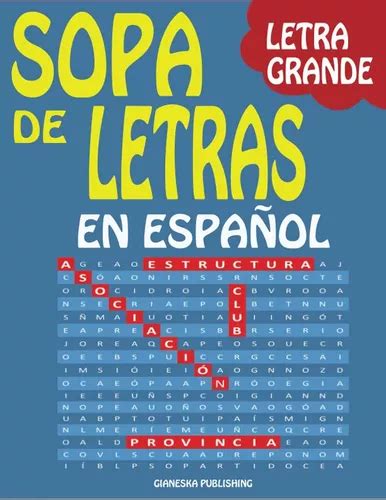 Sopa De Letras Espanol Letra Grande 100 Busca Palabras Para En Venta