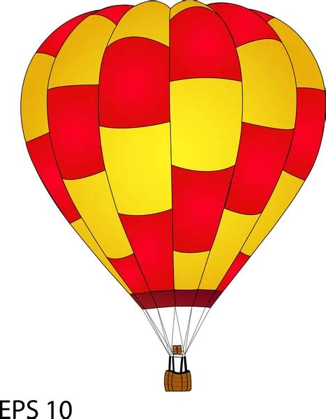 Hot Air Balloon Vector Sketch Up Line EPS 10 Stock Vector