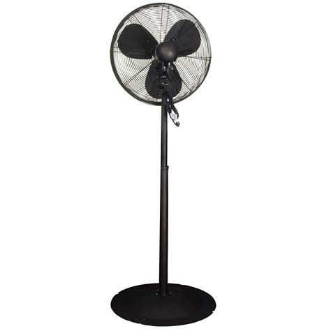 Indoor/Outdoor 24" Oscillating Pedestal Fan for Wet Locations (Oil Rub ...