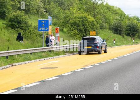 Motorway Emergency Refuge Area Stock Photo Alamy