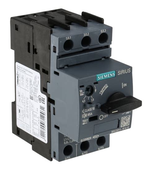 3rv2011 1fa10 Siemens Siemens 35 → 5 A Sirius Innovation Motor Protection Circuit Breaker