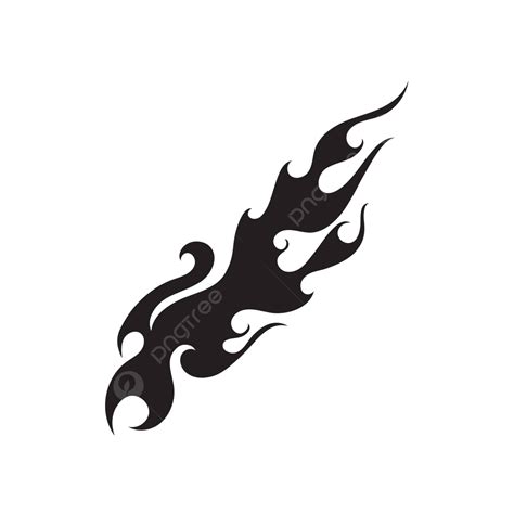 Tribal Flame Vector Symbol Image Template Element Flammable Pattern