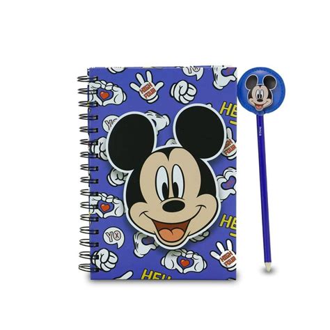 Disney Notebook With Pen Mickey Grins Karactermania