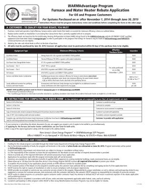 Fillable Online Furnace And Water Heater Rebate Application Fax Email