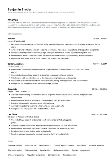 2 Attorney Resume Examples And Writing Guide