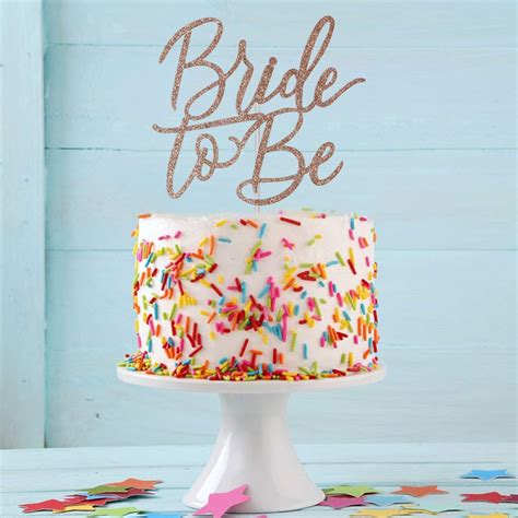 Buy Bride To Be Cake Topper Rose Gold Glitter Bridal Shower Cake