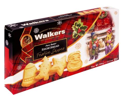 Walkers Pure Butter Shortbread Festive Shapes Large Brits R U S