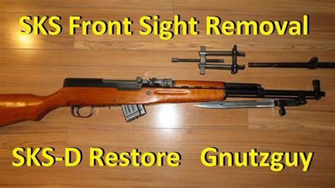 SKS Front Sight Block Removal And Restoring Rare SKS D YouTube