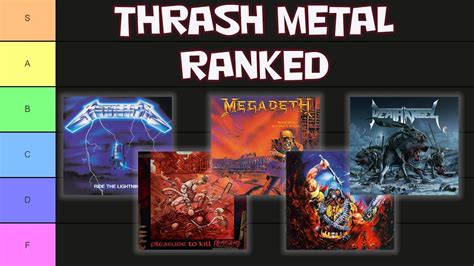 Thrash Metal Bands Ranked Tier List Youtube