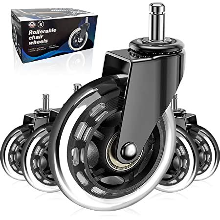 Amazon Office Chair Caster Wheels Set Of 5 Heavy Duty Safe For