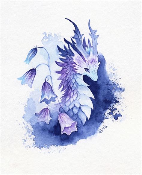 Bellflower dragon Art Print by AlviaAlcedo - X-Small | Cute dragon ...
