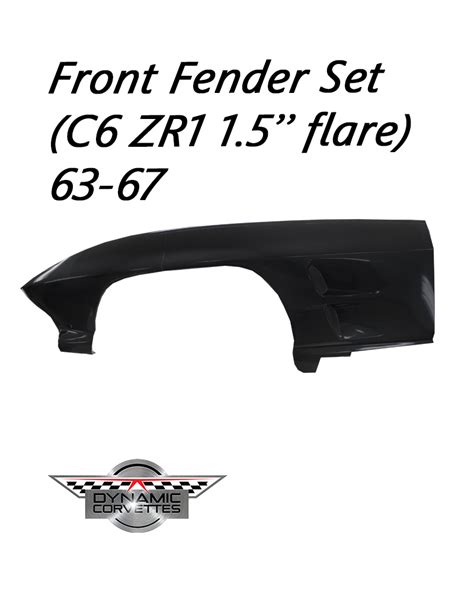 1963 1967 C2 Corvette Front Fenders C6 Zr1 Style 15 Flare Wbonding Strips Ebay