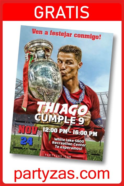 Gratis Invitaci N Digital Ronaldo Cristiano Ronaldo Invitaciones