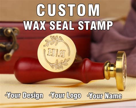 Custom Logo Wax Seal Stamp Kit For Wedding Invitation Custom Letter Wax Seal Stamp Kit