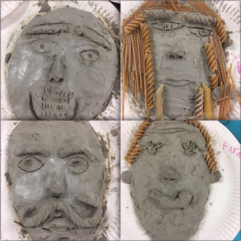 Clay Faces At Chorleywood School Taught By Our Tutor Michelle